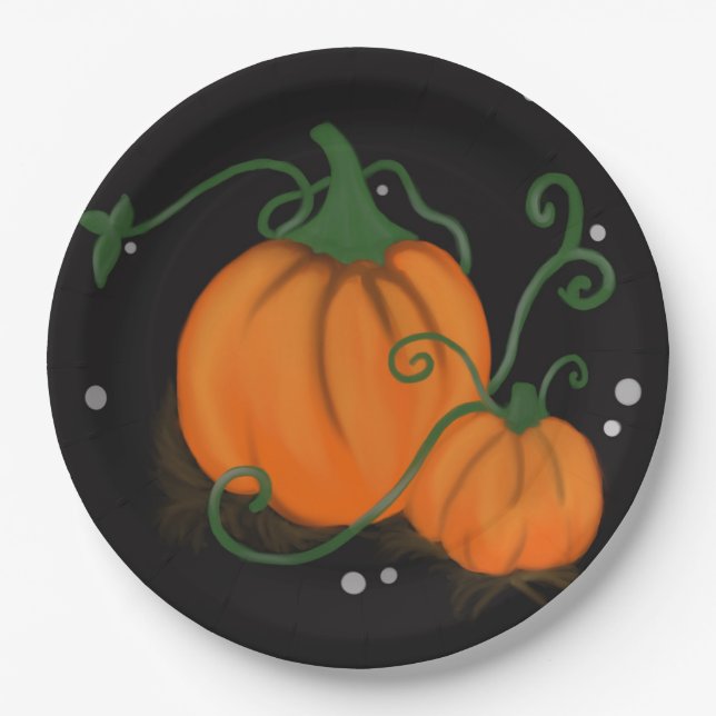 Kürbisse Pappteller (Vorderseite)