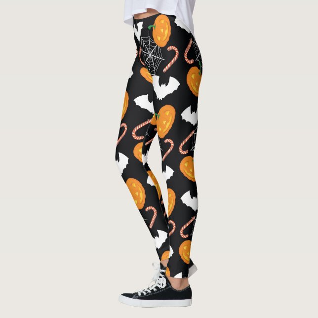 Kürbisse und Webs Halloween Leggings (Links)