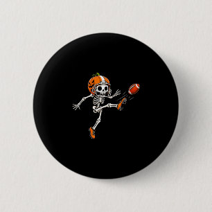 Kürbisskelett-Fußball-Halloween-Kostüm Jungen Button