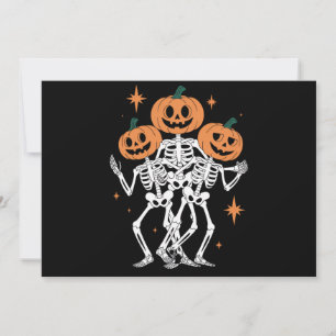 Kürbisskelett Halloween-Kürbis gruselige Jahreszei Einladung