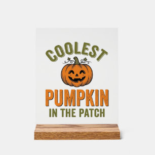 Kürbisste in der Patch Vintage Halloween-Dekoratio Acrylschild