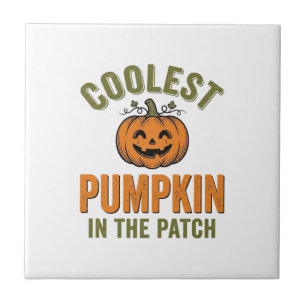 Kürbisste in der Patch Vintage Halloween-Dekoratio Fliese