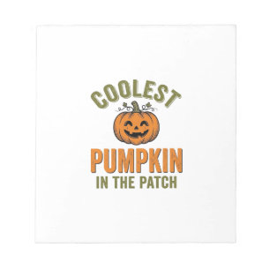 Kürbisste in der Patch Vintage Halloween-Dekoratio Notizblock