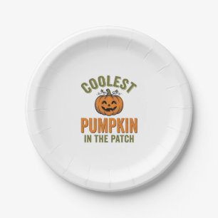 Kürbisste in der Patch Vintage Halloween Des Pappteller