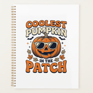 Kürbisste Patch Vintage Halloween-Shirt Planer