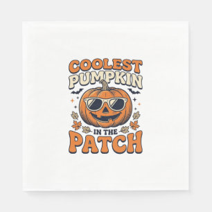 Kürbisste Patch Vintage Halloween-Shirt Serviette