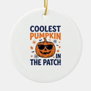 Kürbisster Halloween-Shirt_1 Keramik Ornament