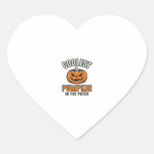 Kürbissterne im Patch Vintage Halloween-Shirt Herz-Aufkleber
