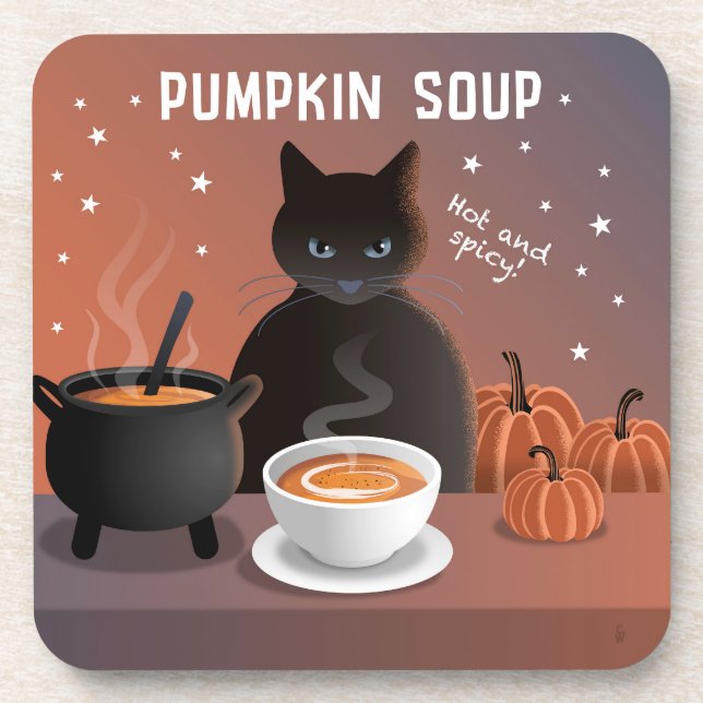 Kürbissuppe Getränkeuntersetzer (Vorderseite)