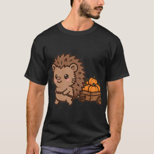 Kürbiswagen Igel Halloween T-Shirt