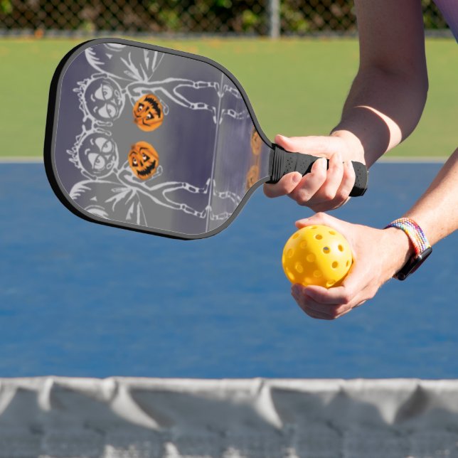 Kürbisweilen haben zu Halloween Spaß Pickleball Schläger (InSitu)