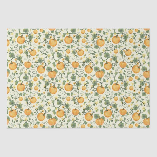 Kürbisweine (Kornseide) - Gewebe Seidenpapier (Vorderseite)