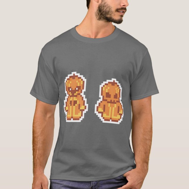Kürbiszauberer und Kind T-Shirt (Vorderseite)