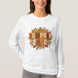 Kürbiszeit – Herbstblumen & Cozy T-Shirt