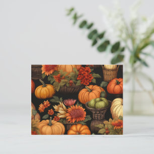 Kürbiszeit, Herbstfarben, Postkarte
