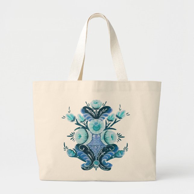 Kurbits Flower design Jumbo Stoffbeutel (Vorne)