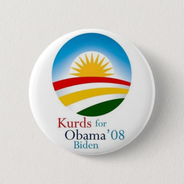 Kurden für Obama Button (Vorderseite)