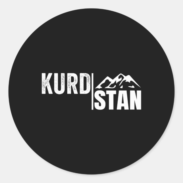 Kurdenland Kurdisch Kurden Kurdistan Runder Aufkleber (Vorderseite)
