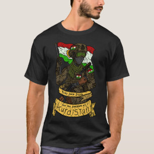 Kurdisch Peshmerga. Kurdistan. Handgezeichnete Kun T-Shirt