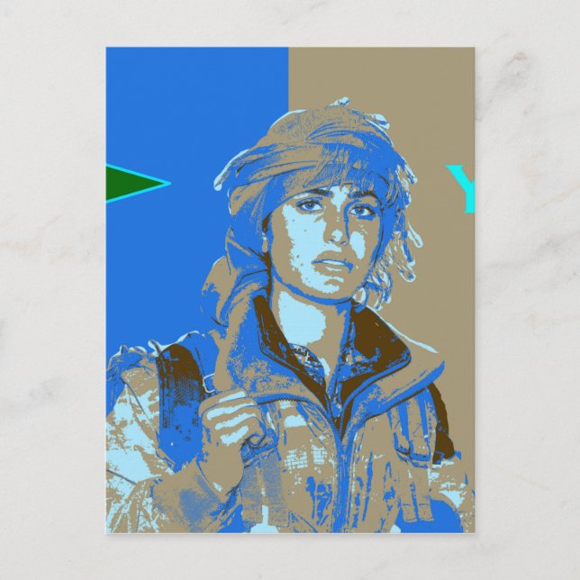 Kurdisch YPJ Fighter art 3 Postkarte (Vorderseite)