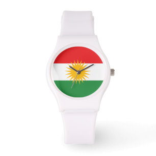 Kurdische Flagge Armbanduhr