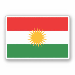 Kurdische Flagge Aufkleber
