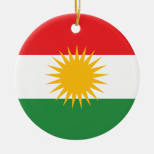 Kurdische Flagge Keramik Ornament