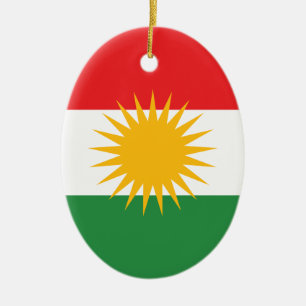 Kurdische Flagge Keramikornament