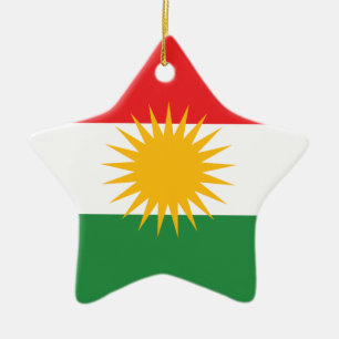 Kurdische Flagge Keramikornament