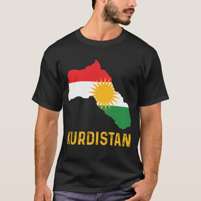 Kurdische Flagge kurdischer heimat kurdischer Spra T-Shirt (Vorderseite)