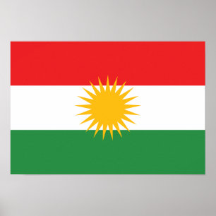 Kurdische Flagge Poster