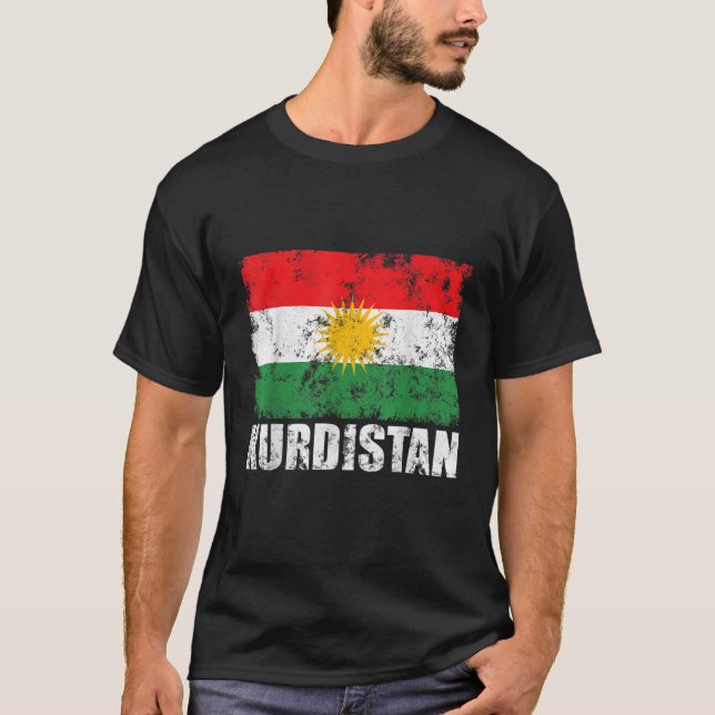 Kurdische Flagge Rojava Kurdisch Funny Kurds T Shi T-Shirt (Vorderseite)