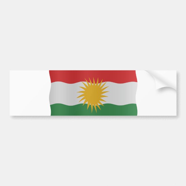 Kurdish flag autoaufkleber (Vorne)