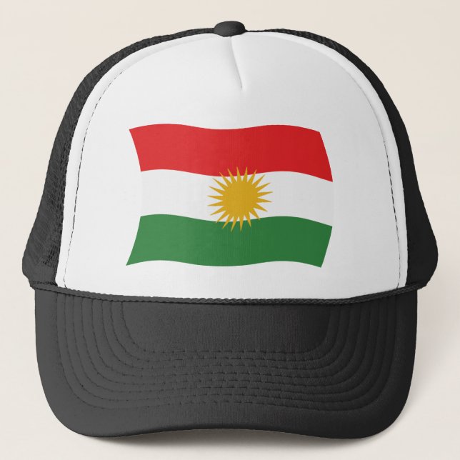 Kurdistan Flag Hat Truckerkappe (Vorderseite)