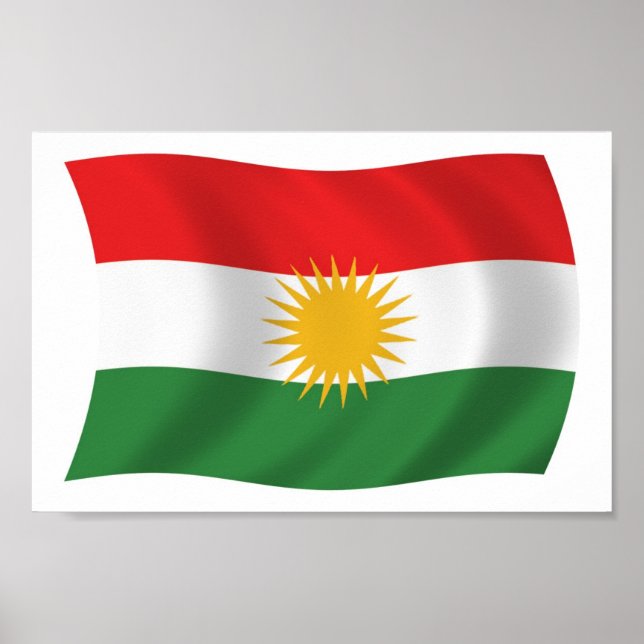 Kurdistan Flag Poster Print (Vorne)