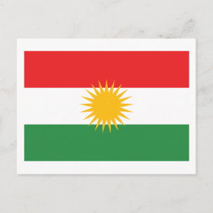Kurdistan Flag Postkarte