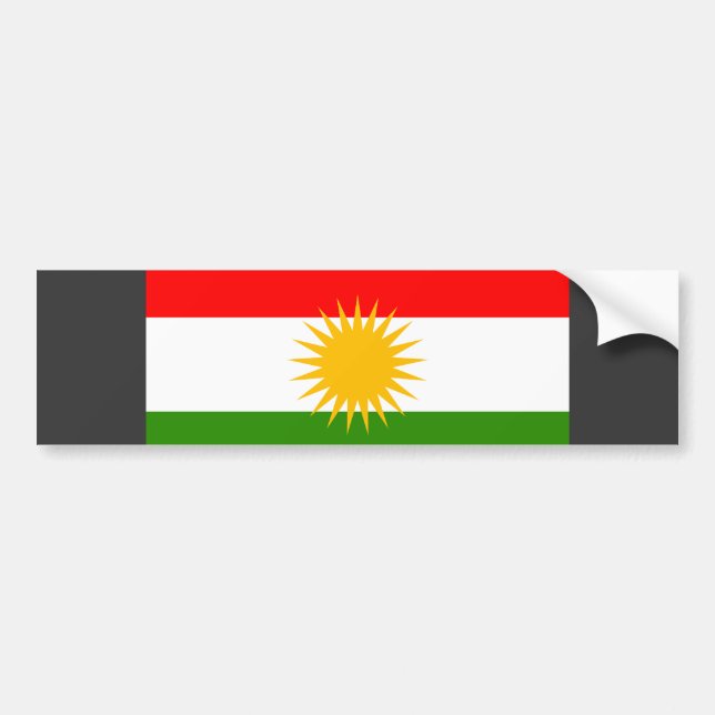 Kurdistan-Flagge Autoaufkleber (Vorne)