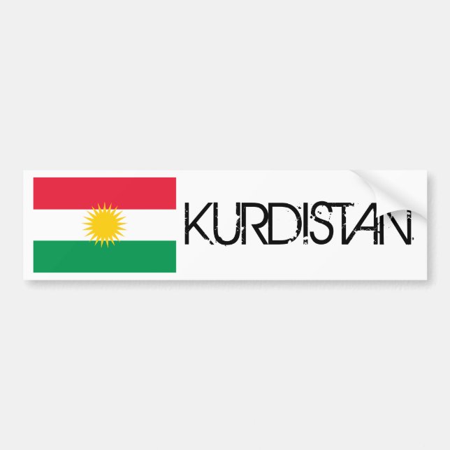 Kurdistan-Flagge Autoaufkleber (Vorne)