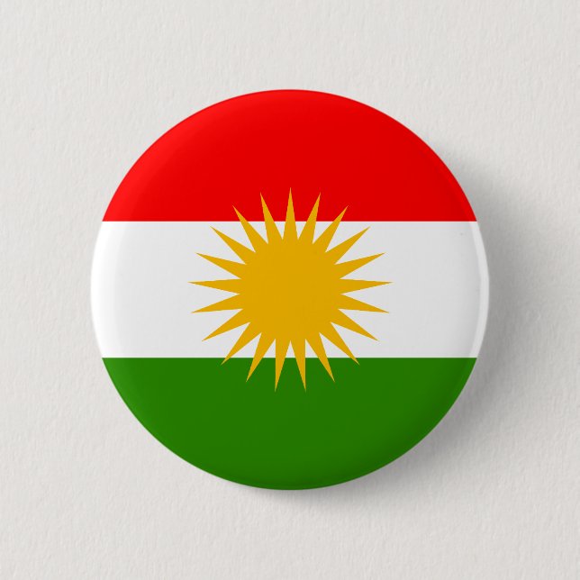 Kurdistan-Flagge Button (Vorderseite)