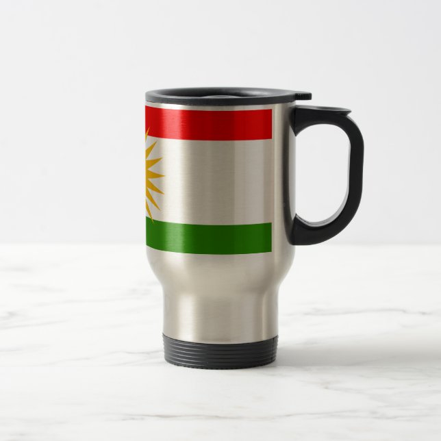 Kurdistan-Flagge Reisebecher (Rechts)