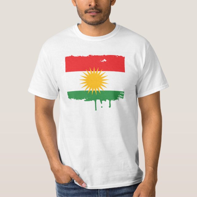 Kurdistan-Flagge T-Shirt (Vorderseite)