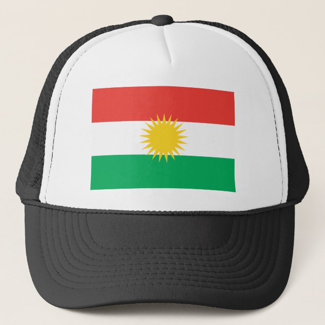 Kurdistan-Flaggen-Hut Truckerkappe (Vorderseite)