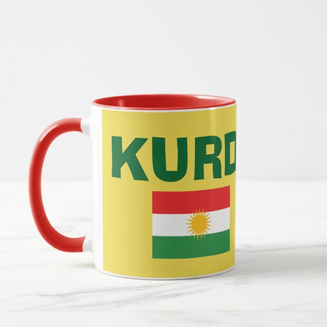 Kurdistan-Flaggen-Kaffee-Tasse Tasse (Links)