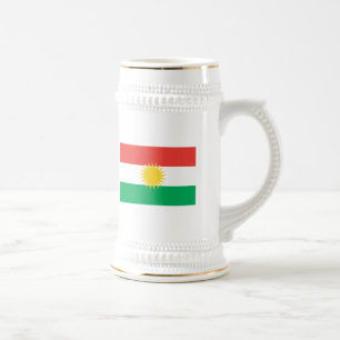 Kurdistan-Flaggen-Tasse Bierglas
