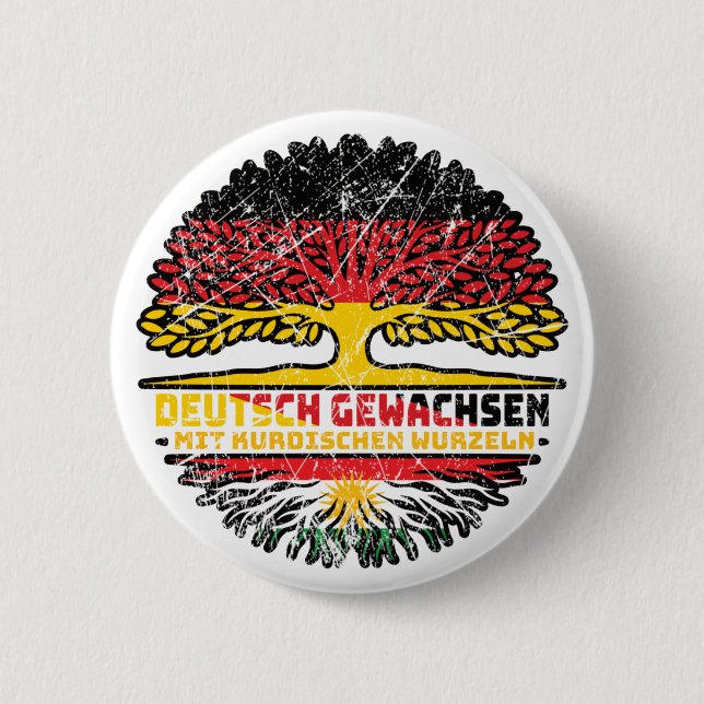 Kurdistan Kurdisch Deutsch Deutschland Baum Wurzel Button (Vorderseite)