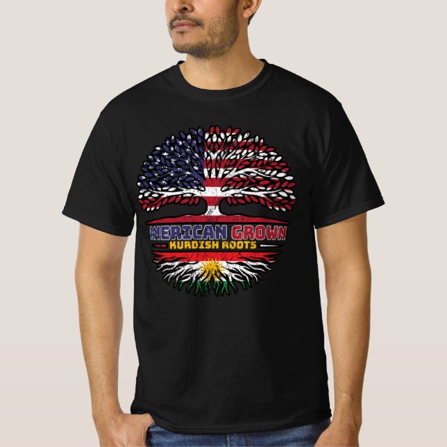 Kurdistan Kurdisch USA USA Vereinigte Staaten Tr T-Shirt (Vorderseite)