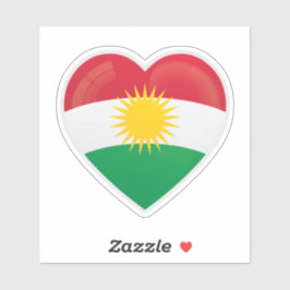 Kurdistan Liebe Icon Sticker