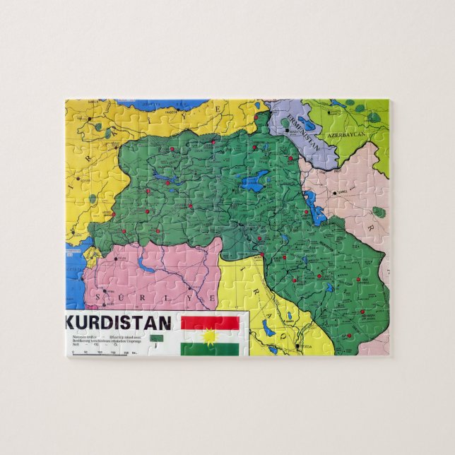 KURDISTAN MAP Puzzle Exklusiv (Horizontal)