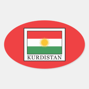 Kurdistan Ovaler Aufkleber