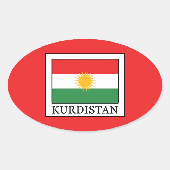 Kurdistan Ovaler Aufkleber (Vorderseite)